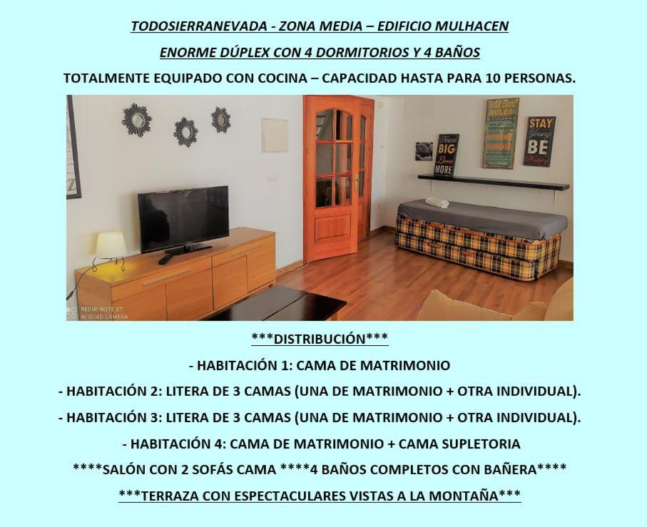 Todosierranevada - Duplex 4 Dormitorios - Vistas Espectaculares A La Montana Serra Nevada Exterior foto